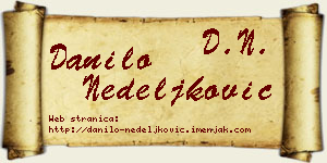 Danilo Nedeljković vizit kartica